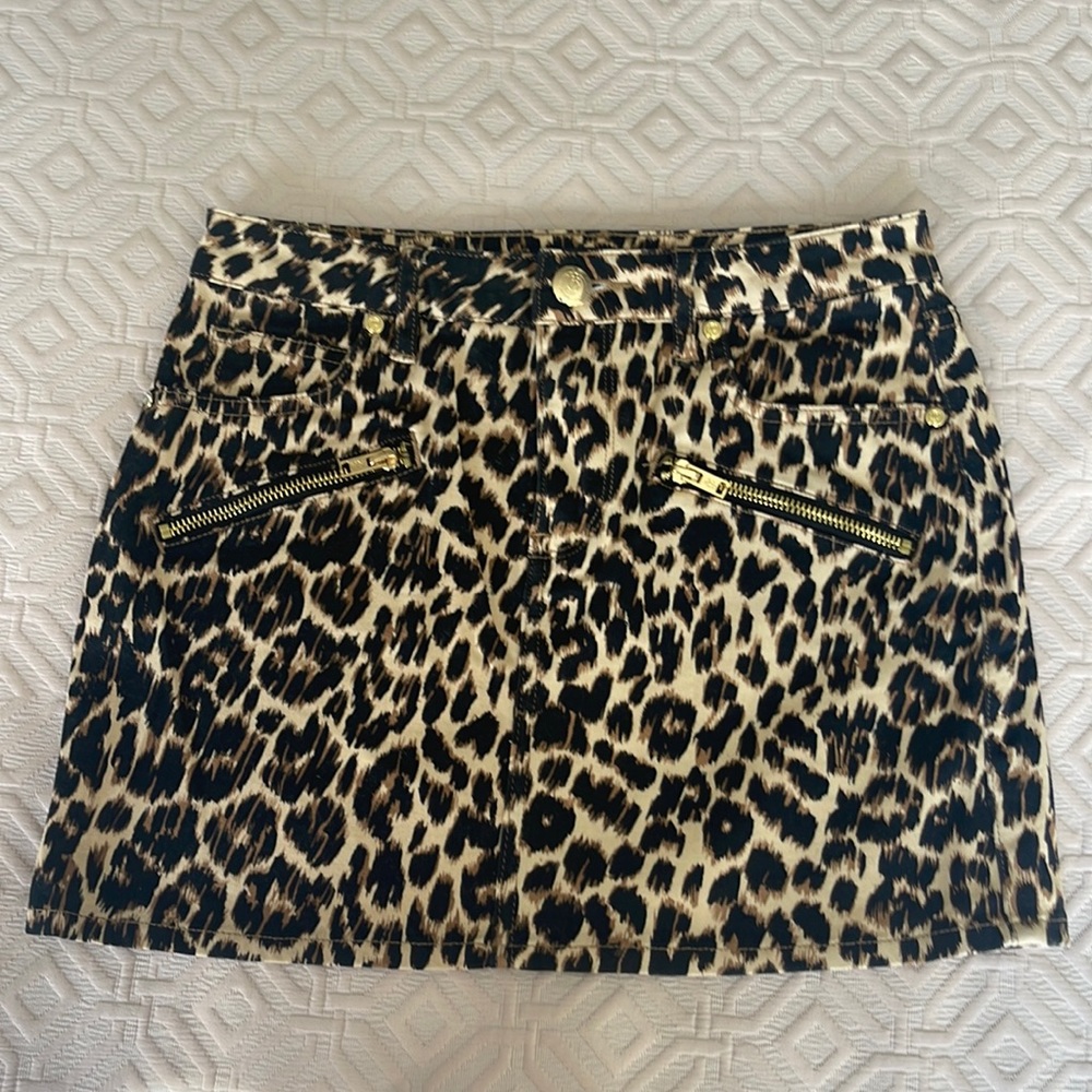 Juicy Couture Leopard Cheetah Animal Print Mini Skirt - Picture 5 of 9